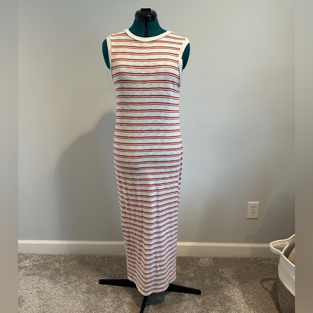 Striped Sleeveless Maxi Dress